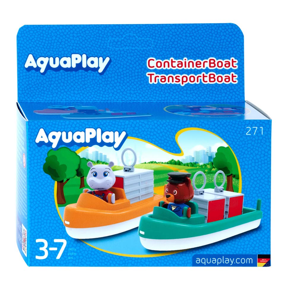 Aquaplay big - - barco de transporte de contenedores - accesorios para vías acuáticas