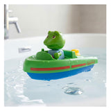 Aquaplay - accesorio pista acuática - barco deportivo con ranita - juguetes de baño - verde
