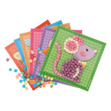 Las tarjetas mosaico Playmais decoran a los pequeños amigos.