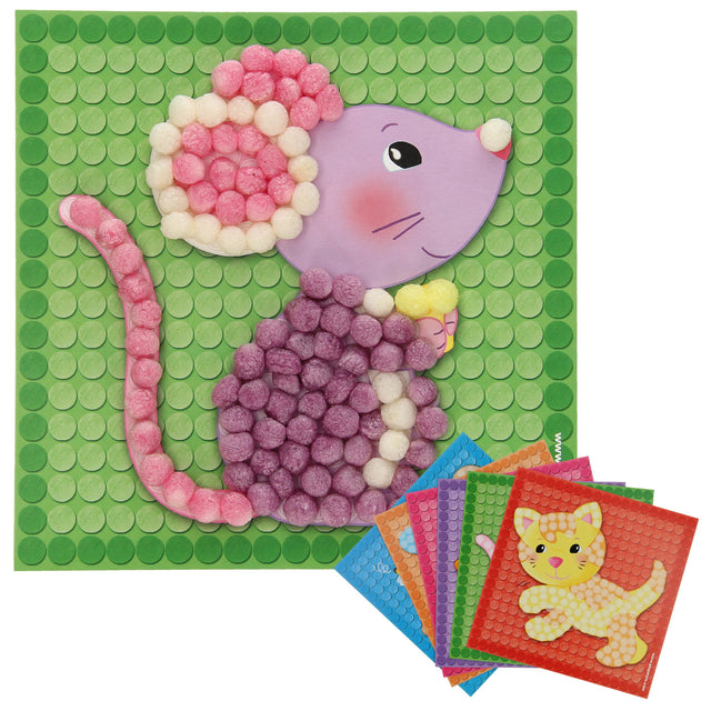 Las tarjetas mosaico Playmais decoran a los pequeños amigos.