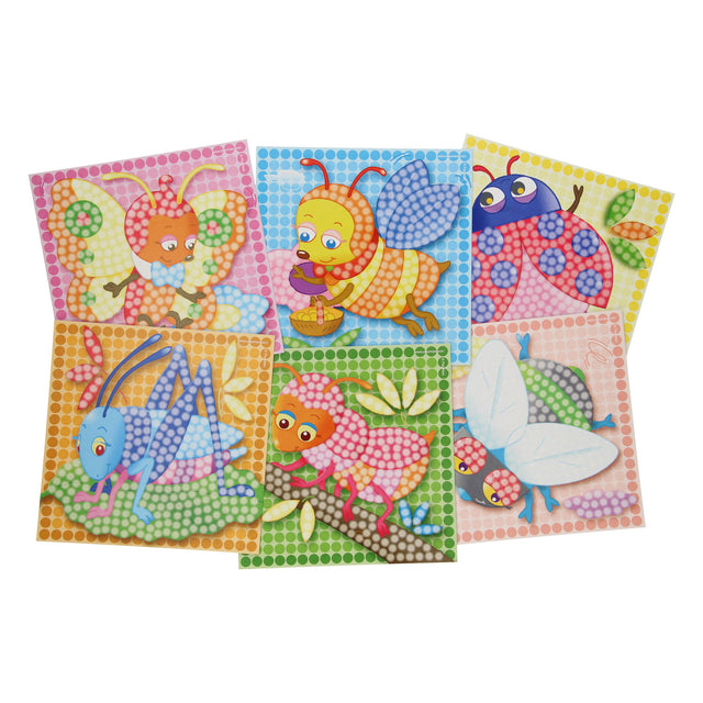 Tarjetas de mosaico Playmais decoran insectos