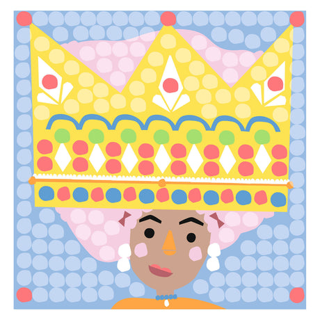 Tarjetas mosaico Playmais decoran princesa