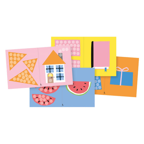 Tarjetas Playmais decoran formas y colores - 24 piezas.