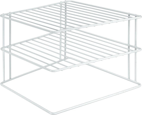 Estantería armario esquinero silos Metaltex 2 capas blanco