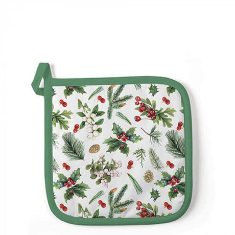 Ambiente macetero winter greenery 20x20cm algodón blanco