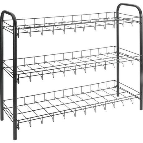 Metaltex Shoe Rack Rack 3 pisos 64x23x59 cm negro