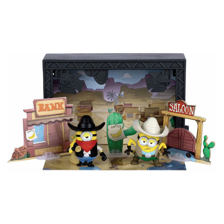 Moose Toys Minions Monsters - gran espacio de estudio con 2 estudios de cine - incl. 6 figuras de minions