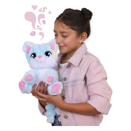 Spectron cotton cuties kitty - peluche perfumado de algodón de azúcar, 30 cm
