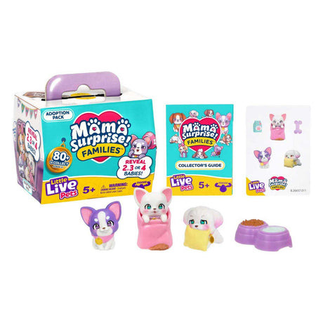 Conjunto de adopción de cachorros para familias sorpresa de mamá de Little Live Pets