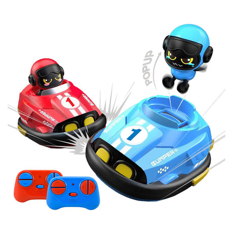 Gear2play RC Crazy Bumper Cars Duo Set - Coches chocadores controlables - ¡Enfréntate a un duelo de choque!
