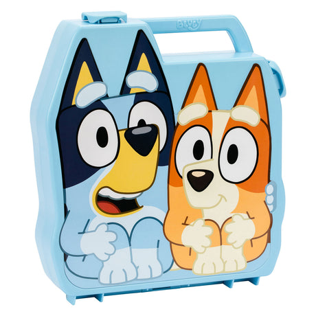 Moose Toys bluey play go maleta con 8 figuras de juego