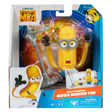 Moose Toys Despicable Me 4 - Mega Minion Spin Wild Tim - Figura de acción