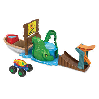 Tamaño de ruedas calientes Swamp Chomp Playset