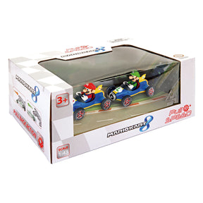 Carrera super mario pull back coches de carreras mach 8, 2 uds.