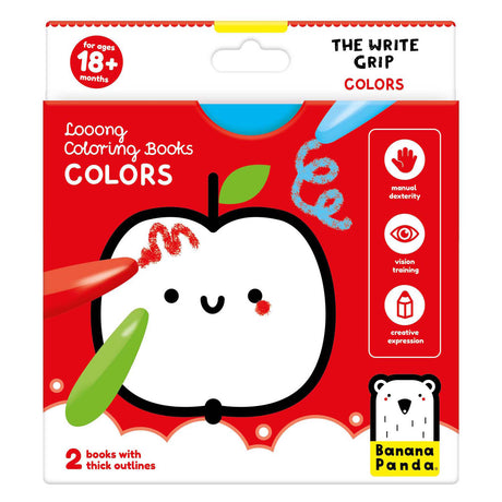 Banana panda - libro para colorear con mango de escritura de colores