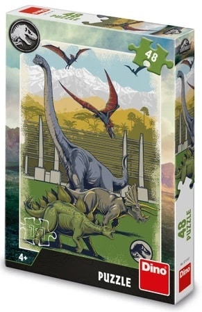 Dinotoys dino puzzle - dinosaurios del mundo jurásico - 48 piezas