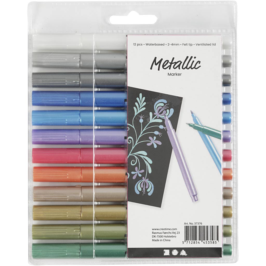 Empresa creativa https: www.cchobby.nl marcador-metálico-espesor-de-línea-2-4-mm-colores-metálicos-12-piezas-1-caja