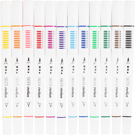 Empresa creativa https: www.cchobby.nl marcadores de dibujo-grosor de línea-1-2-5-mm-colores-estándar-12-piezas-1-caja