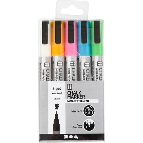 Empresa creativa https: www.cchobby.nl marcadores de tiza-espesor de línea-1-2-3-mm-colores-fuertes-5-piezas-1-caja