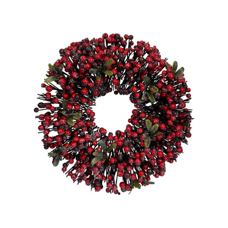 Mansion atmosphere wreath rode bessen kunststof ø35cm