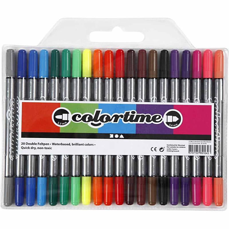 Empresa creativa https: www.cchobby.nl colortime-double-tip-line-thickness-2-3-3-6-mm-standard-colors-20-piece-1-box