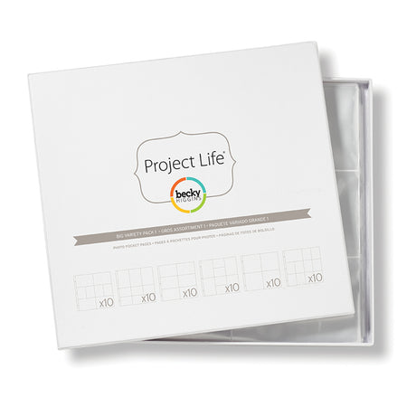 Project life • paquete variado de páginas de bolsillo con fotografías de becky higgins 30,5x30,5 cm