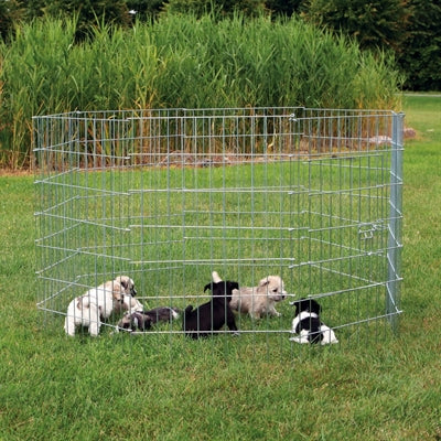 Trixie corral para cachorros natura metal galvanizado 8 paneles