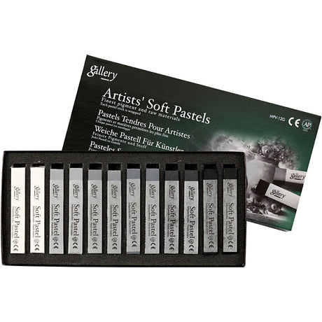 Creativ Company Gallery Pastel Soft Set Black White Harmonie, 12st.