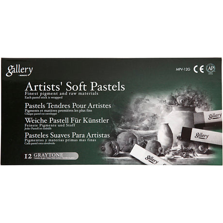 Creativ Company Gallery Pastel Soft Set Black White Harmonie, 12st.