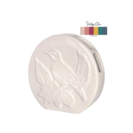 Ideas 4 estaciones jarrón pájaro crema ã˜6xh20cm