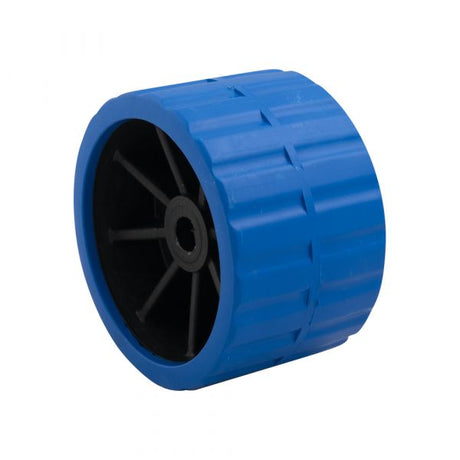 Rodillo lateral para barco azul 120x75, eje 15 mm.