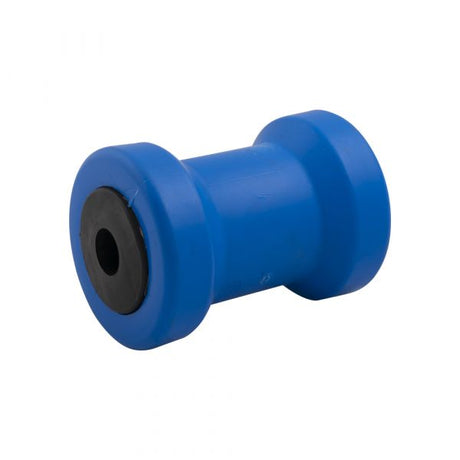 Rodillo de quilla para barco azul 132x70, eje 20 mm.