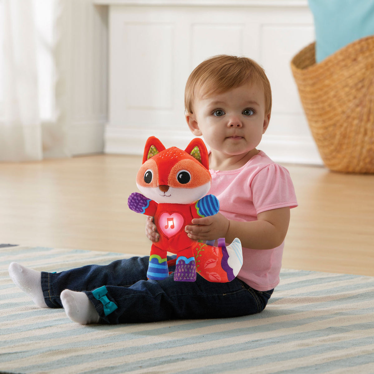 Peluche zorro Vtech animal friends - centro de actividades interactivo - juguetes educativos para bebe - regalo - 0 años a 3 años