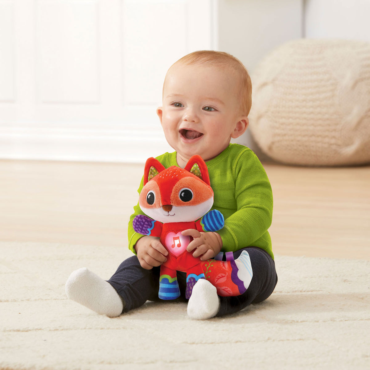 Peluche zorro Vtech animal friends - centro de actividades interactivo - juguetes educativos para bebe - regalo - 0 años a 3 años