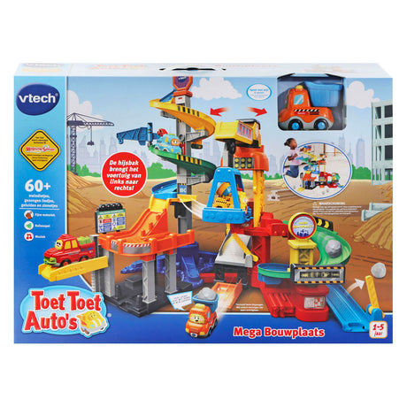 Vtech toot toot cars mega set de juego para obras de construcción - con coche de juguete - juguetes educativos e interactivos para bebés - regalo - de 1 a 5 años