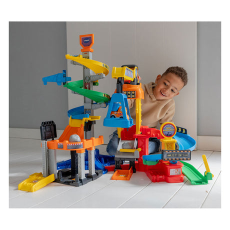Vtech toot toot cars mega set de juego para obras de construcción - con coche de juguete - juguetes educativos e interactivos para bebés - regalo - de 1 a 5 años