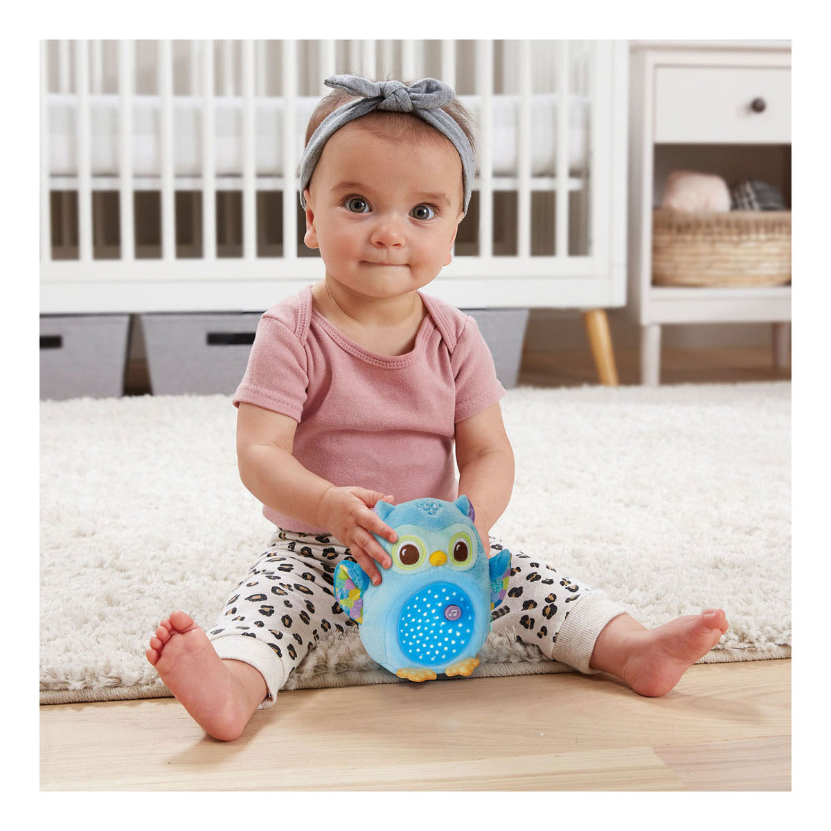 Búho para dormir Vtech azul - peluche interactivo - música y sonidos de la naturaleza - de 0 a 6 años