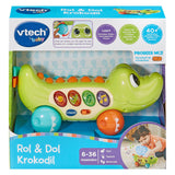 Vtech baby animal friends cocodrilo - juguetes educativos para bebe - rodillo de actividades con efectos de luz y sonido - regalo - a partir de 6 meses