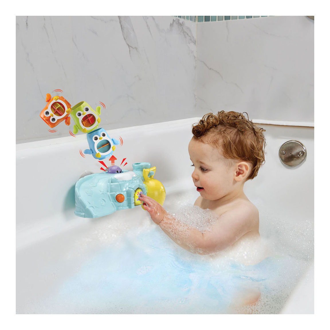 Pila de pingüinos salpicados de Vtech