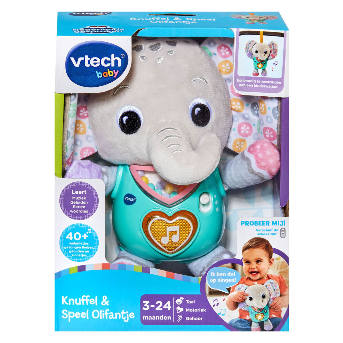 Vtech abraza y juega elefante gris