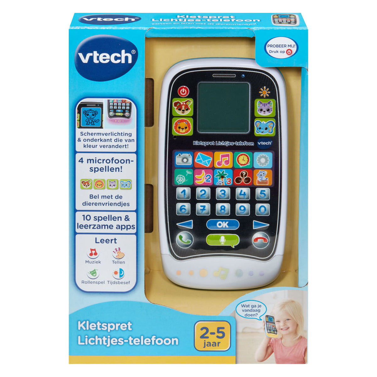Teléfono Vtech con luces de charla