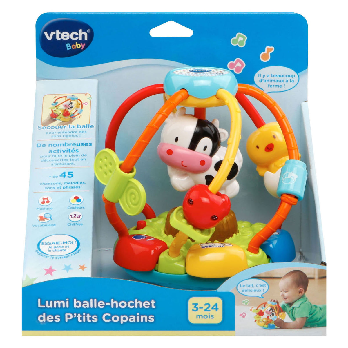 Vtech sonajero luminoso bebe bola amigos