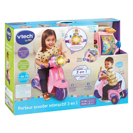 Vtech baby patinete bicicleta de equilibrio 2 en 1 - rosa