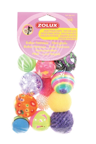 Juguetes para gatos Zolux bolas de colores fantasía surtido