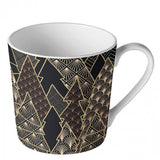 Taza Ambiente 0,3l árboles de lujo negro - dorado ã˜ 9 - h 9 cm