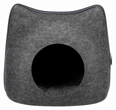 Trixie relax gato iglú fieltro gris