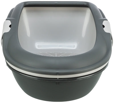 Trixie Caja de arena abierta Berto con sistema de separación, granito gris azul pastel