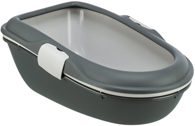 Trixie Caja de arena abierta Berto con sistema de separación, granito gris azul pastel