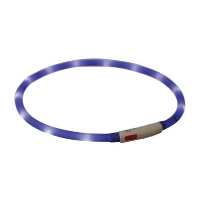 Trixie collar luminoso para perros USB silicona recargable azul royal