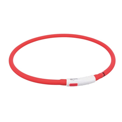 Trixie collar luminoso para perros USB silicona recargable rojo